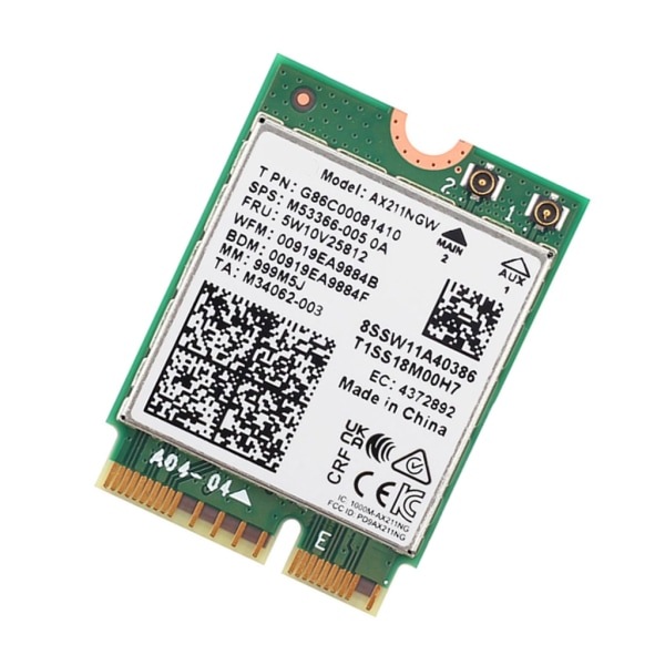 WiFi 6E 5374M AX211 AX211NGW CNVio2 M2 Trådløst kort Bluetooth-kompatibel 5.3 Tri-Band WiFi6E Netværksadapter
