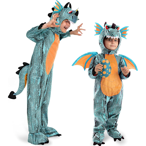 Deluxe-zombipuku lasten verenvuotavalla kirveellä Blue Small (5-7 yrs)