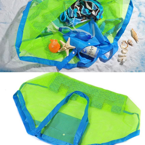 Sand Away Beach Mesh Bag Mesh Bag för Sand Leksaker Strandväska Förvaringsnätväska Barnförvaringsnätverk Sand Toy Strandleksak (45 * 45cm)