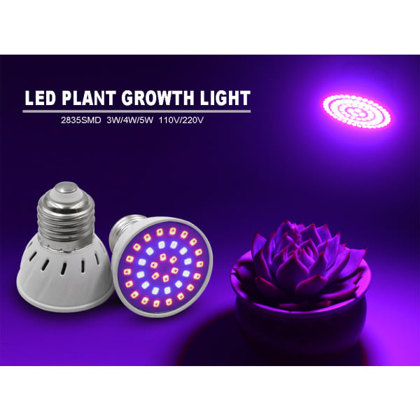 E27 E14 LED Hydroponisk blomplanter Tillväxtlampe för