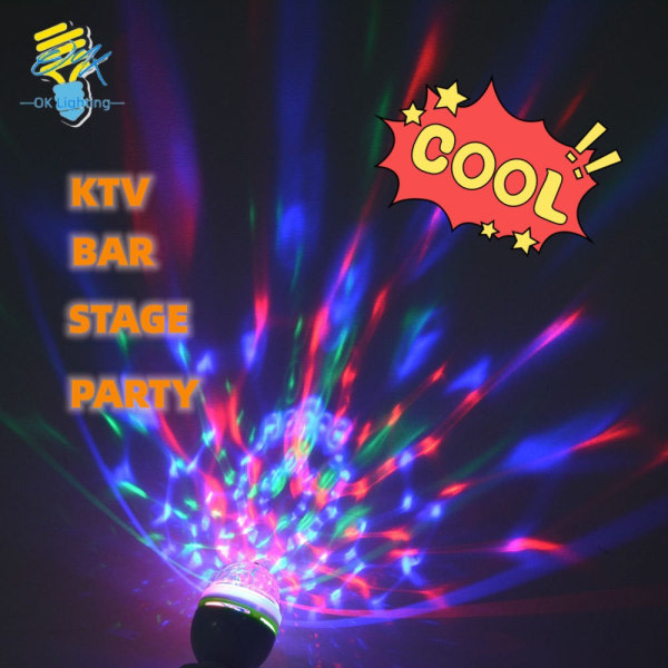 Scenelampe Roterende LED Strobe Pære Disco Festlys