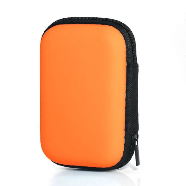 Bärbart mini-fodral med dragkedja, bärväska, väska, box för hörlurar, Jikaix, orange Orange