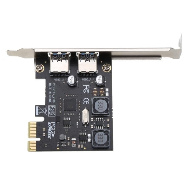 2-port USB 3.0 PCI-E -laajennuskortti, ulkoinen PCIe X1 - USB 3.0 -ohjainkorttisovitin pöytätietokoneelle NEC720202, VL805 NEC720202
