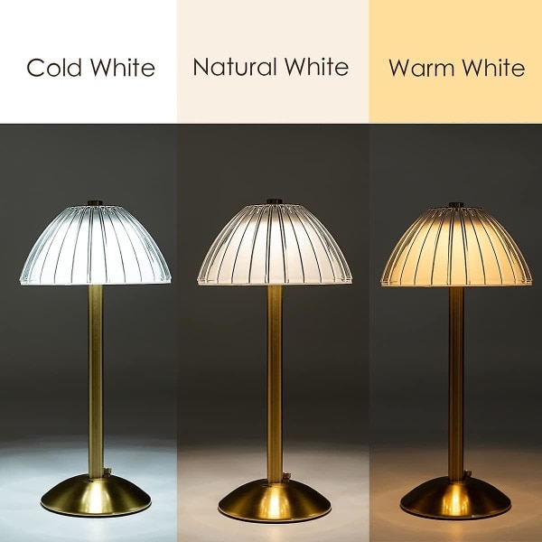 Trådlös LED-bordslampa, bordslampa med batteri, dimbar LED-bordslampa