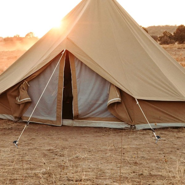 12x ståltältspiggar - kraftiga tält med tråd för camping och utomhusaktiviteter