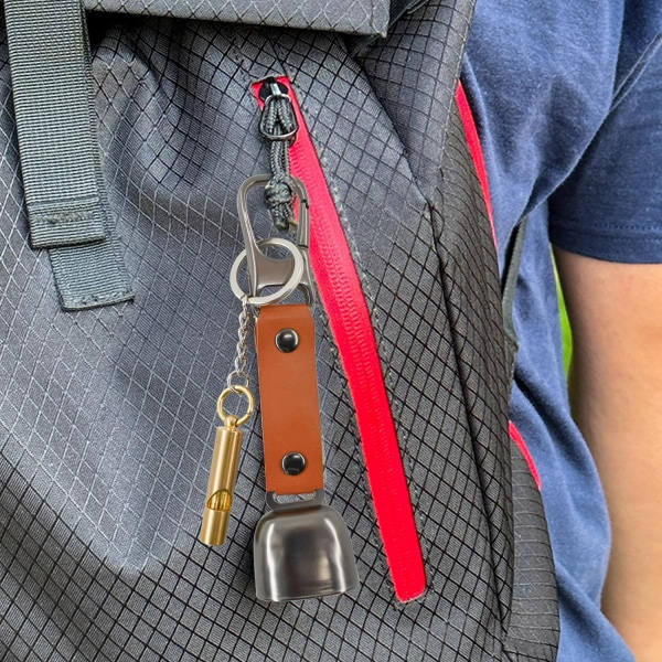 Björnklockor med nödsignal - Högljudda björnavskräckande enheter - Magnetisk ljuddämpare ingår - Perfekt för vandring, camping, klättring