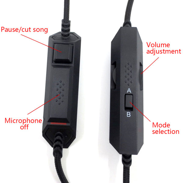 Svart hodetelefonkabel for Astro A10 A40 Gaming Headset