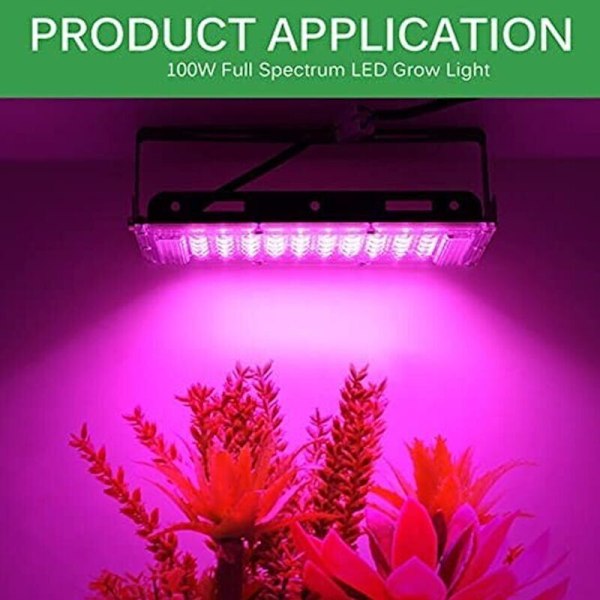 100W Full Spectrum LED Vekstlys Full Spectrum LED Plantelampe for Innendørsplanter Hydroponiske Grønnsaker og Blomster