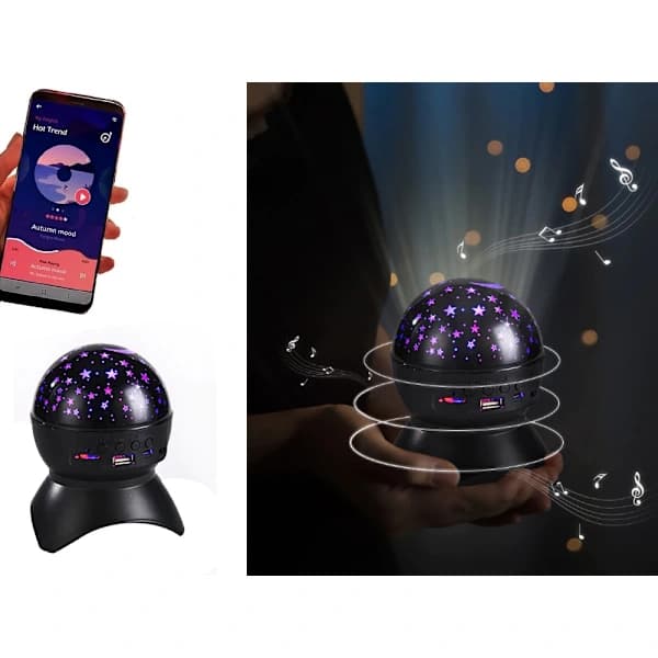 Star projector night light star led speaker bluetooth usb projector