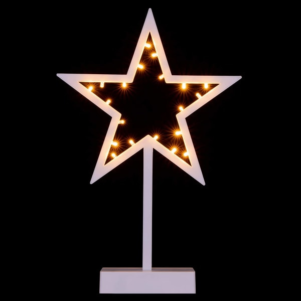 LED dekorative lamper stjerner kolde og varmt hvide julelys