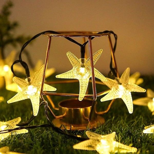 Udendørs Solcelledrevet Lysstreng 8 Tilstande Vandafvisende 7m 50leds