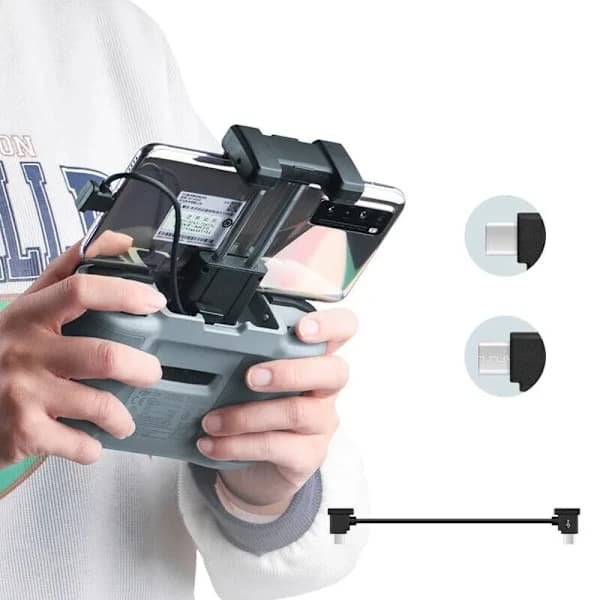 USB-C til Micro-USB-kabel for DJI Mavic - 15 cm Svart Svart