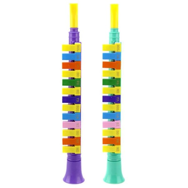 2st Trumpet Munspel Leksaker Baby Toy Munspel Tidiga pedagogiska Trumpet Munspel Leksaker (slumpmässig färg)