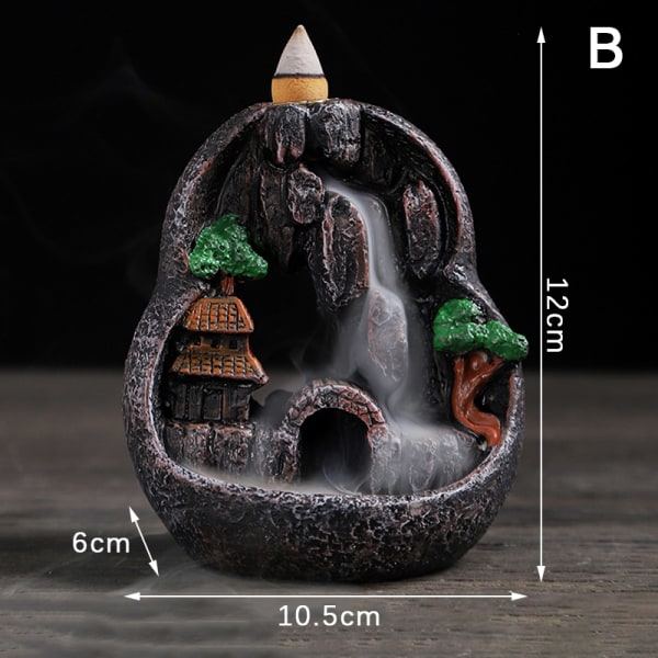 Backflow Rökelsebrännare Resin Backflow Rökelsehållare Zen Decor B Onesize B Onesize