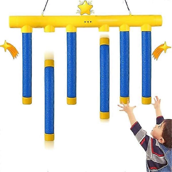 2025 Reflex Challenge Game - Hand-Eye Coordination & Reaction Training Toy, Adjustable Speed Drop Stick & Hand Speed Challenge Blue Blue