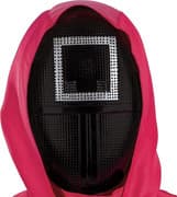 Halloween-tilbud Squid Game 2 Voksen Triangelvakt Jumpsuit + Maske Triangulær M Triangular M