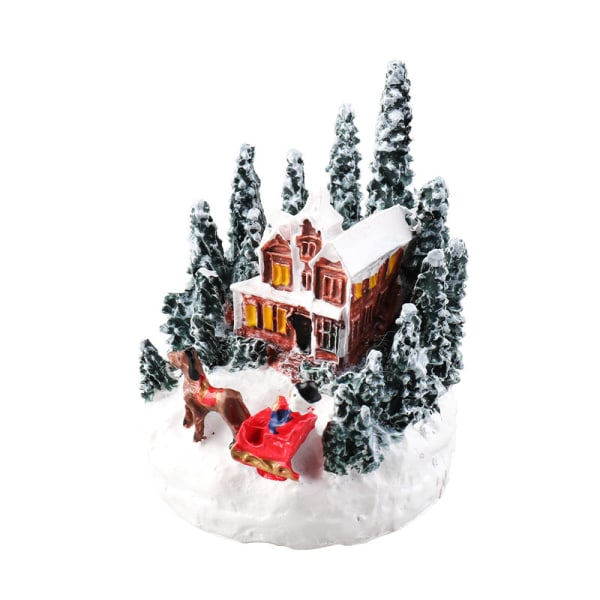 Joulu LED-valosarja Santa Castle Snow House Luminous A 1PC A 1PC