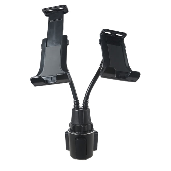 Universal 2-i-1 Dobbelt Tablet-holder Bil Kopholder Telefonholder Fleksibel Svanehalsholder til 4-13\" Mobiltelefoner Tablets