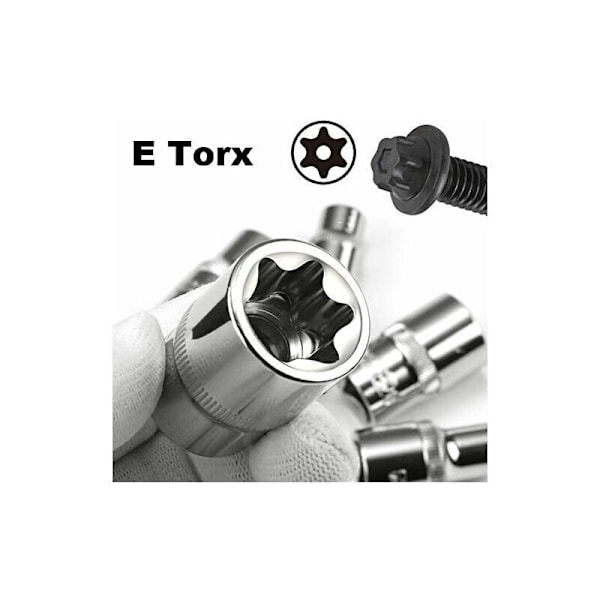 14 stk. E4-E24 E-Torx Hex Hun Torx Top Sæt