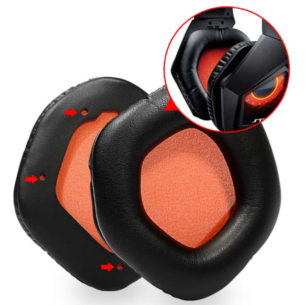 1 par utbytes öronkuddar i Potein-läder Memory Foam E