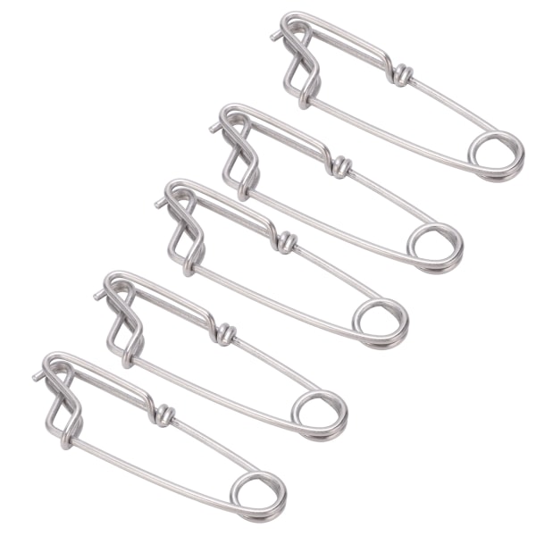 5 st/ set Långlina Snap Clip Korrosionsbeständighet Flytlinje Tonfisk Clip för havsfiske 3,5x125mm