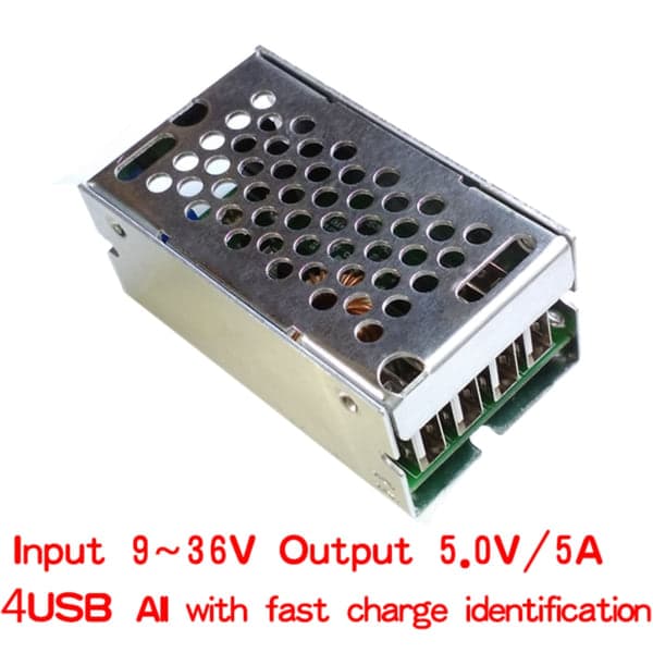 DC-DC strøm 24V/12V til 5V 5A omformer Erstatt LM2596S