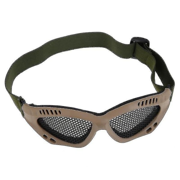 Taktiske briller Airsoft Outdoor Steel Mesh Eyes Skyddsglasögon