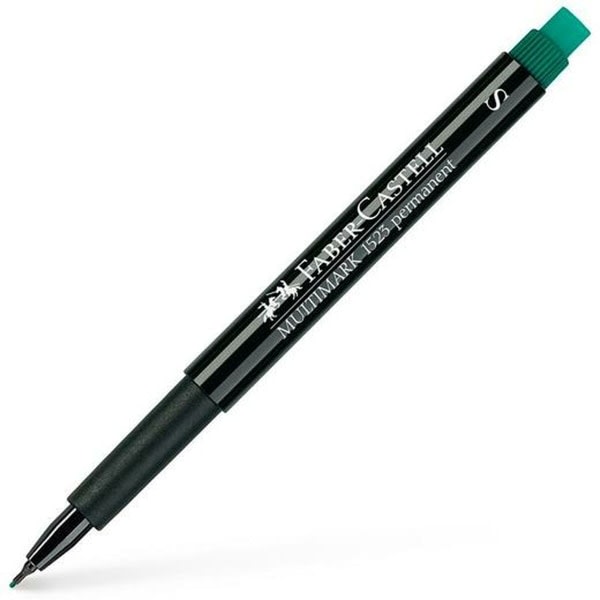 Permanentti-markerikynä Faber-Castell Multimark 1523 S Vihreä (10 kpl)