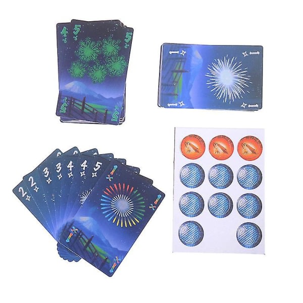 Hanabi Brädspel 2-5 Spelare Kortspel Lätt att Spela Roligt Spel för Fest/Familj