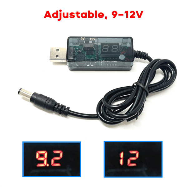 USB til DC5V 9V12V LED-adaptere opladningskabel strømforsyningsadapter stik-adapter justerbar 9 12V lin