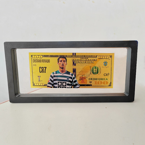 Ronaldo-tähtijalkapallon muistoseteli Euroopan Cupin oheistuote hiekkasuperliigan muistoesine oheistuote with display shelf 4
