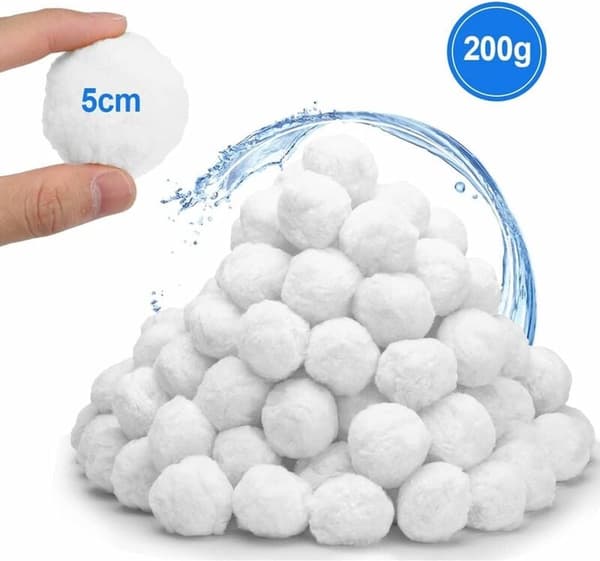 Genanvendelige poolfilterkugler, 200g, erstatter sand til poolfiltrering