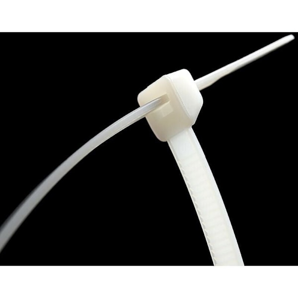 Buntband 200mm x 2.5mm, Kabelband, Rilsan Nylon Buntband, 200mm Buntband, Vit, Förpackning med 600 Stycken, vit