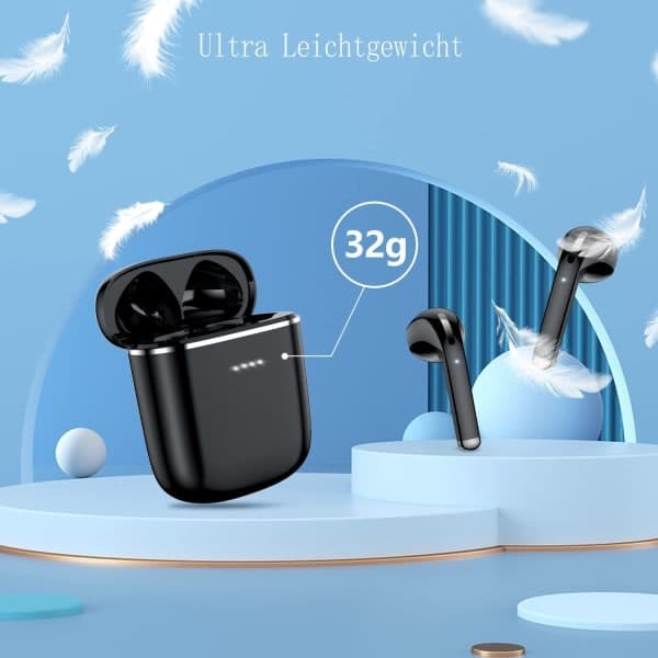 Bluetooth-hörlurar för öron, Bluetooth 5.0 HiFi-stereo ljud smartphone
