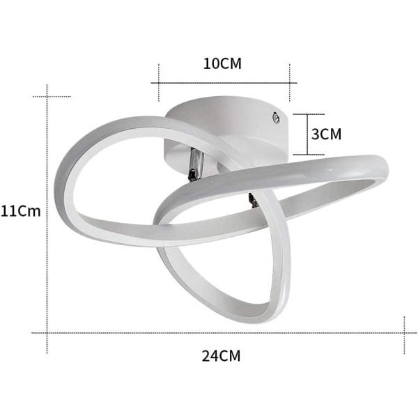 CDQ Modern LED ceiling light, 22W aluminum and acrylic ceiling light