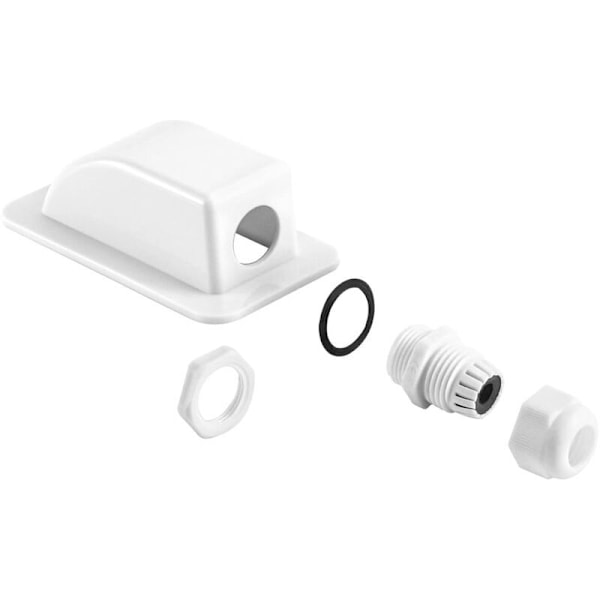IP68 Takgenomföring Solcell Vattentät Kabelbox 1-vägs Väderbeständig Husvagn Båt ABS Kabelgenomföring Vit 1 st.