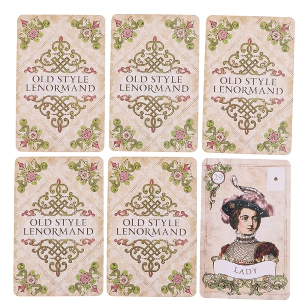 Gammal stil Lenormand Oracle Card Tarot Card Party Prophecy Divin färgglad en storlek colorful one size