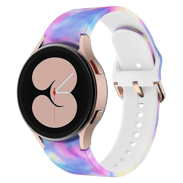 Silikonarmbånd til Samsung Galaxy Watch4 Classic 42mm/46mm/Watch4 Active 40mm/44mm Multicolor, Multifarvet Multicolor, Multicoloured K Style K Samsung Galaxy Watch4