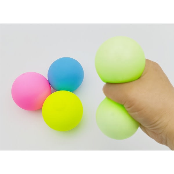 Farveskiftende Stressbolde 4-pak - Bløde Regnbue Stressbolde R