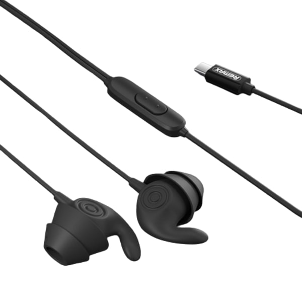 USB typ-c sömnhörlurar hörlurar med mikrofon, in-ear mjuk silikon brusreducerande typ C hörlurar för sömn kompatibel