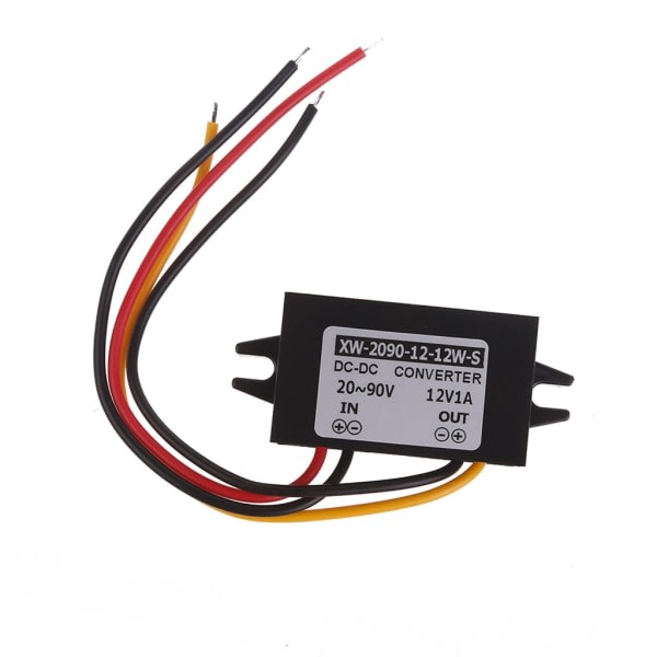 Step Down Regulator Strømforsyning Adapter Konverterer 24V 36V 48V til 12V konverter null - 1A