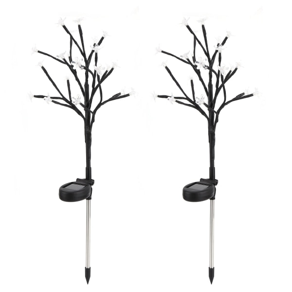 2-pakke 20LED blomsterformet solcelledrevet hagebelysning for jul