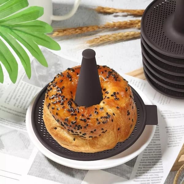 Donut bageform, donutsæt, 6 bageforme til bagel- og donutbagning (6 stk., kaffe)