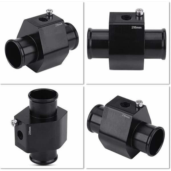 Vanntemperatursensor, bilvanntemperaturslange måleradapter temperaturprobe radiatorledd (28MM)