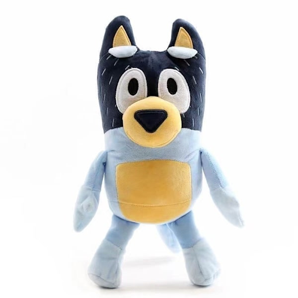 Blå familj plyschleksaker anime runt söt hund trasa docka Bluey Dad 28cm