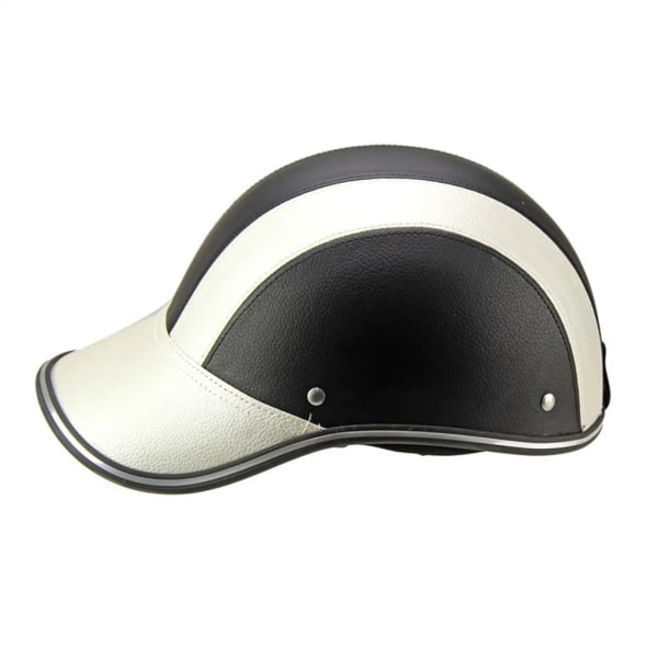 Motorcykelhalvhjälm Cap Halvhjälm Elcykelskoter UV-skydd Säkerhetshjälm 54-60cm Silver Silver