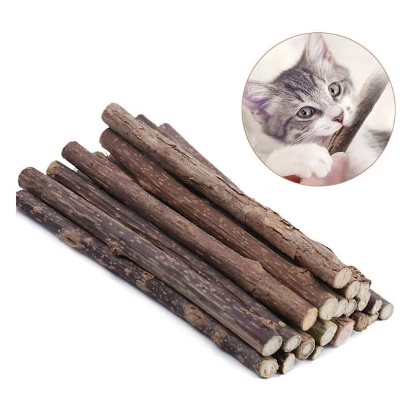 Förpackning med 10 Matatabi Kattpinnar, Torkad Kattmynta Naturlig Kattmynta Matabi Pinne Tuggleksak för Katt.