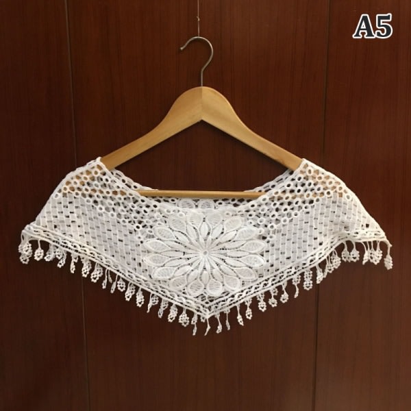 Kvinde strikket hul sjal omslag bryllups brudekjole L A5 One Size A5 One Size