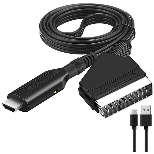Scart - HDMI -kaapeli - Scart - HDMI -sovitin - All in One Scart - HDMI 1080p/720p Audio Video -muunnin,