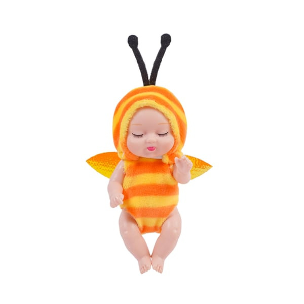 6st Reborn Babydockor - 4,3 tum Realistiska Nyfödda Mjuka Baby Tecknad Leksak för Barn CMK